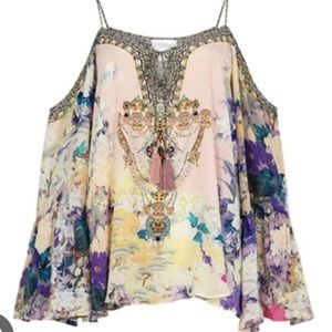 Camilla Harajuka Heiress ope. Shoulder silk top